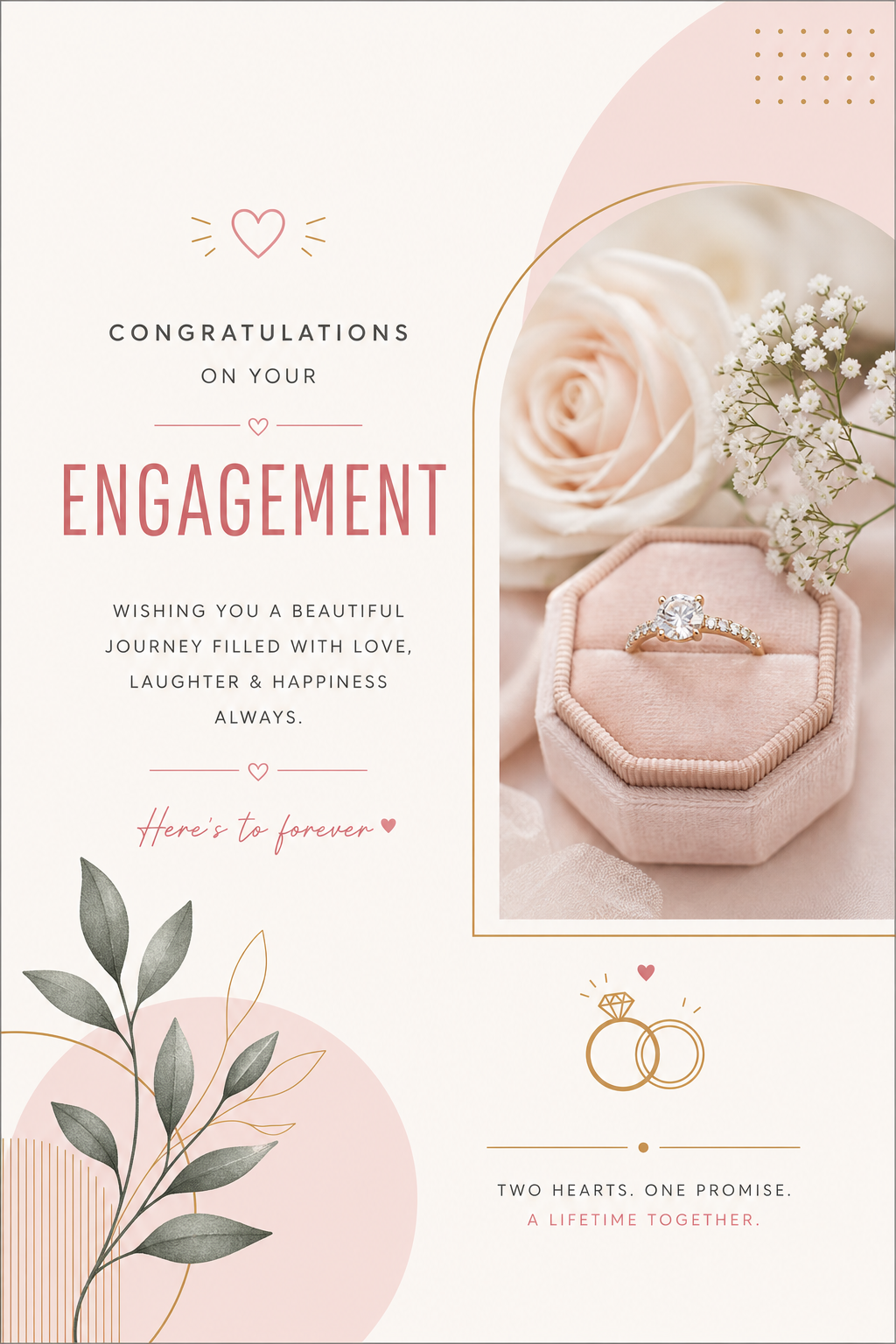 Engagement Card — modern style card design