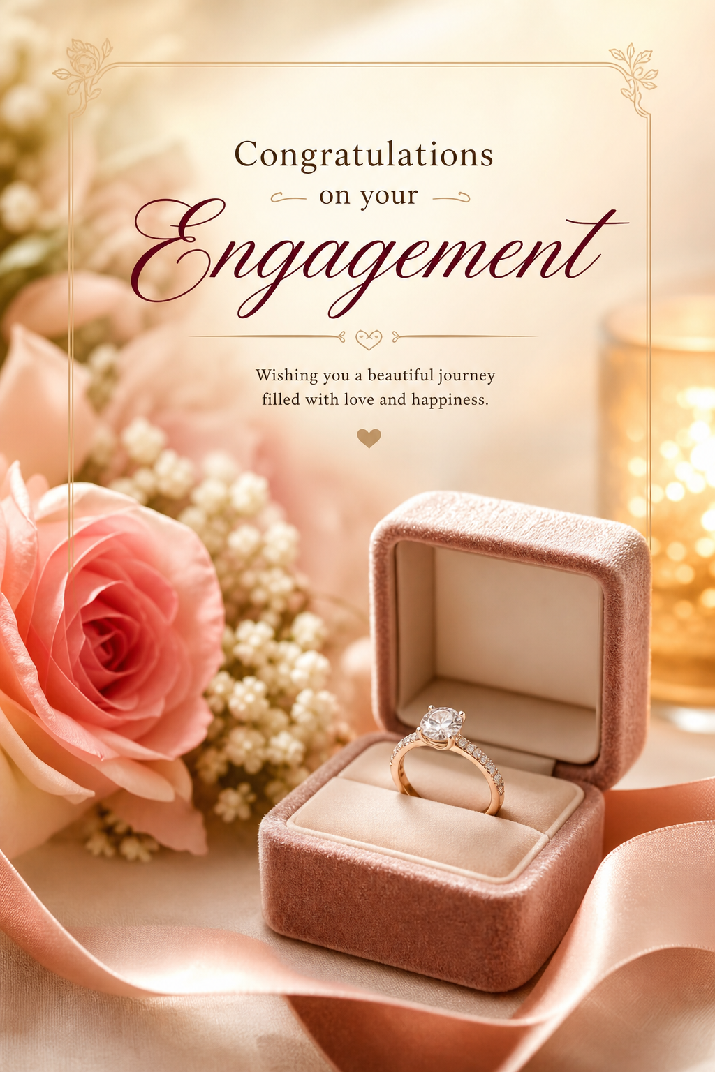 Engagement Card — photo-realistic style card design