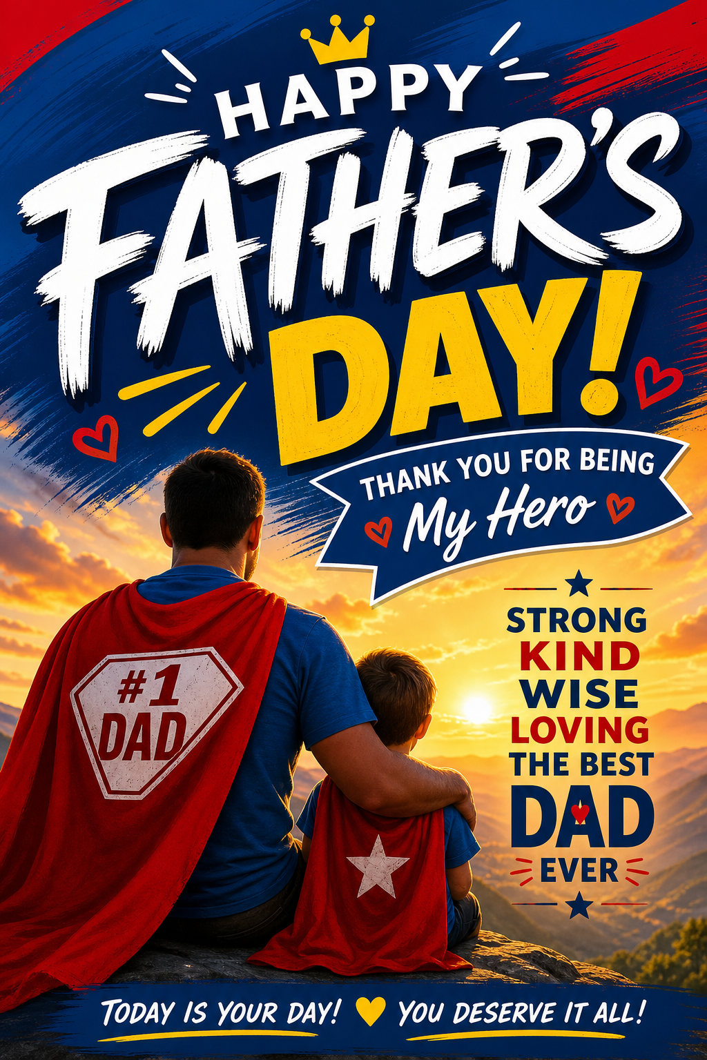 Father's Day Card — vibrant style card design