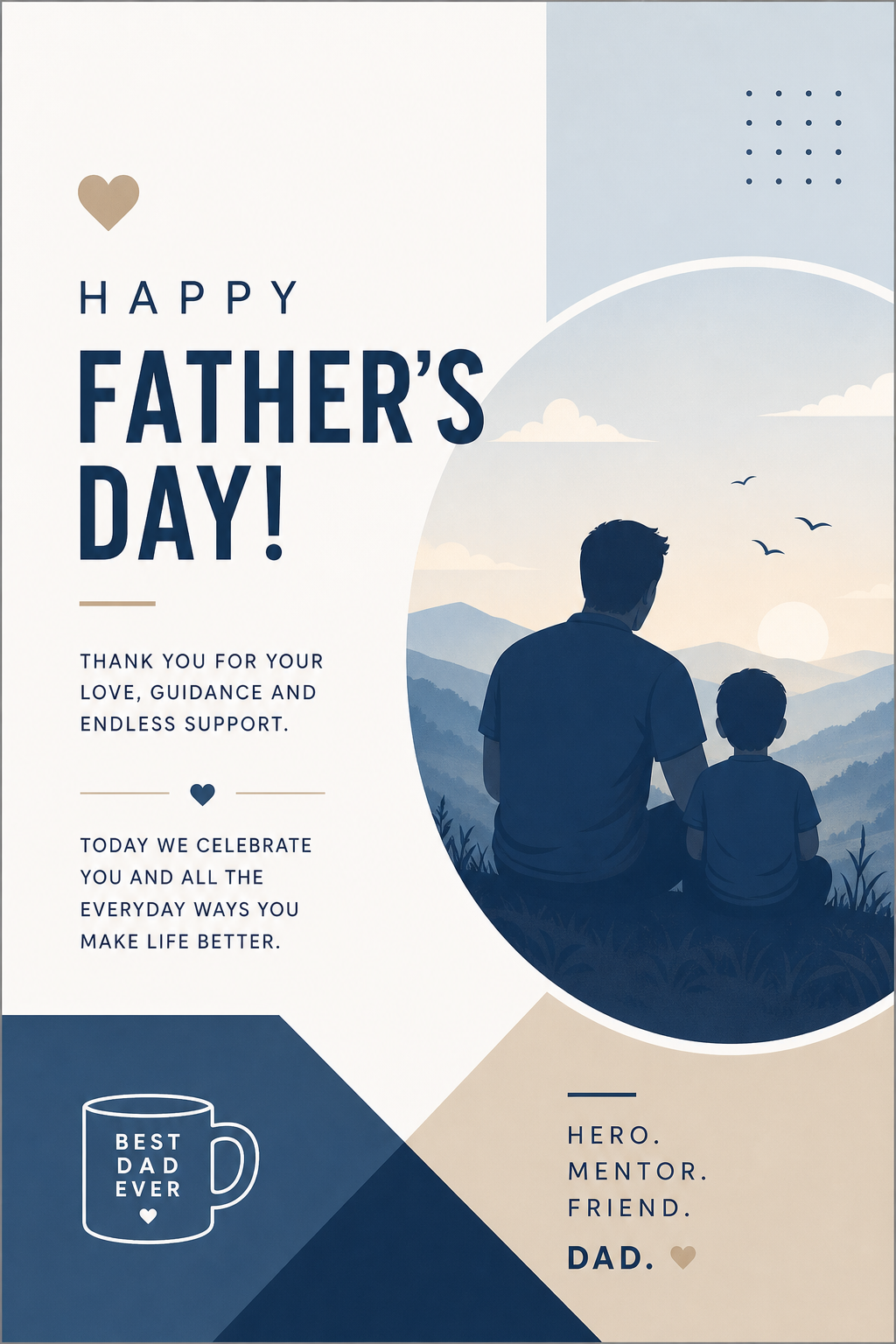 Father's Day Card — modern style card design