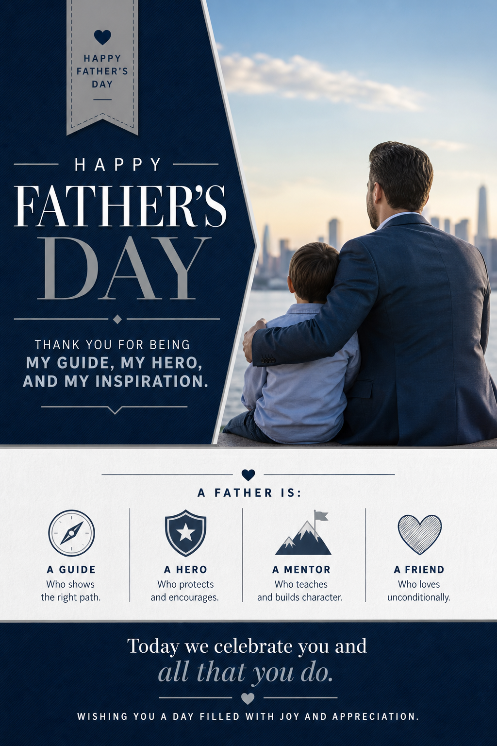 Father's Day Card — corporate style card design