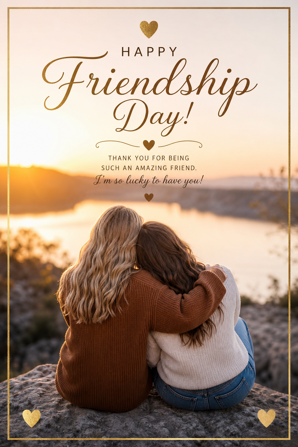 Friendship Card — photo-realistic style card design