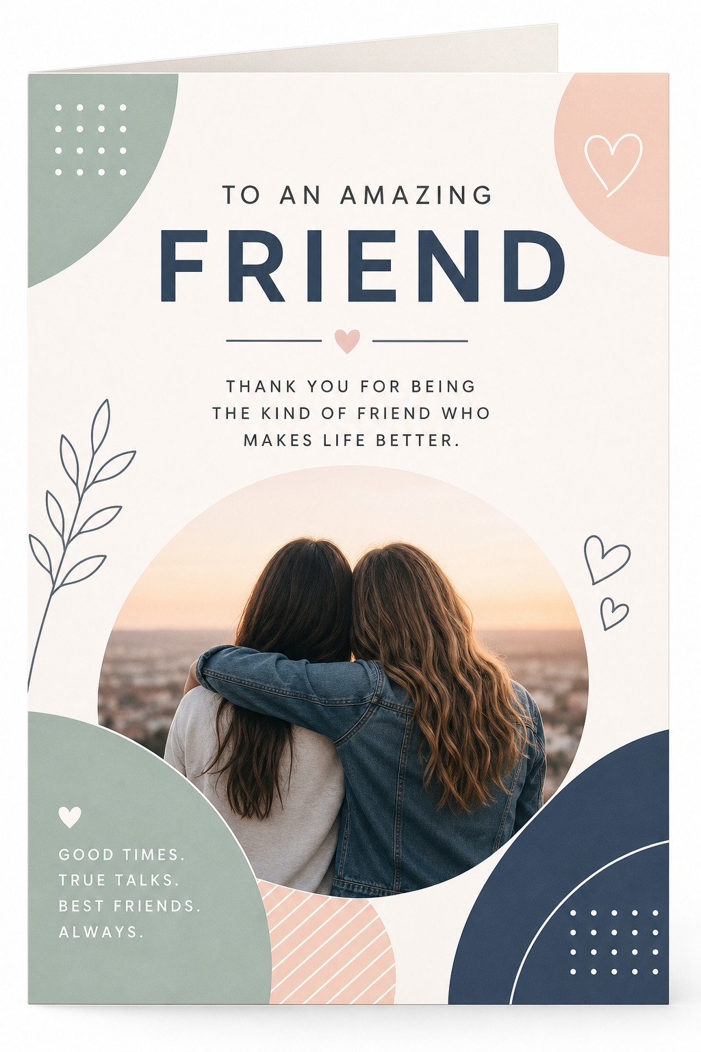 Friendship Card — modern style card design