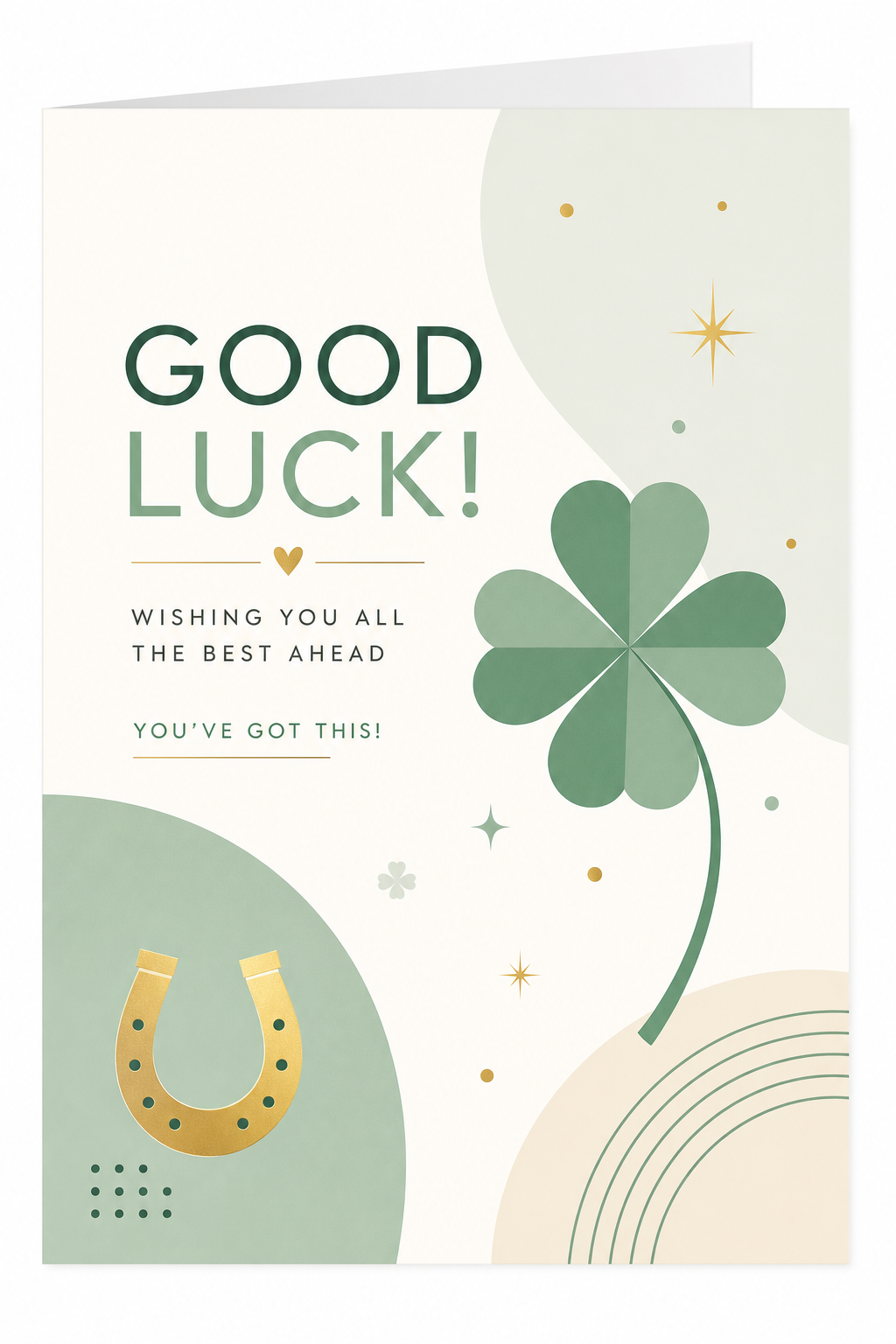 Good Luck Card — modern style card design