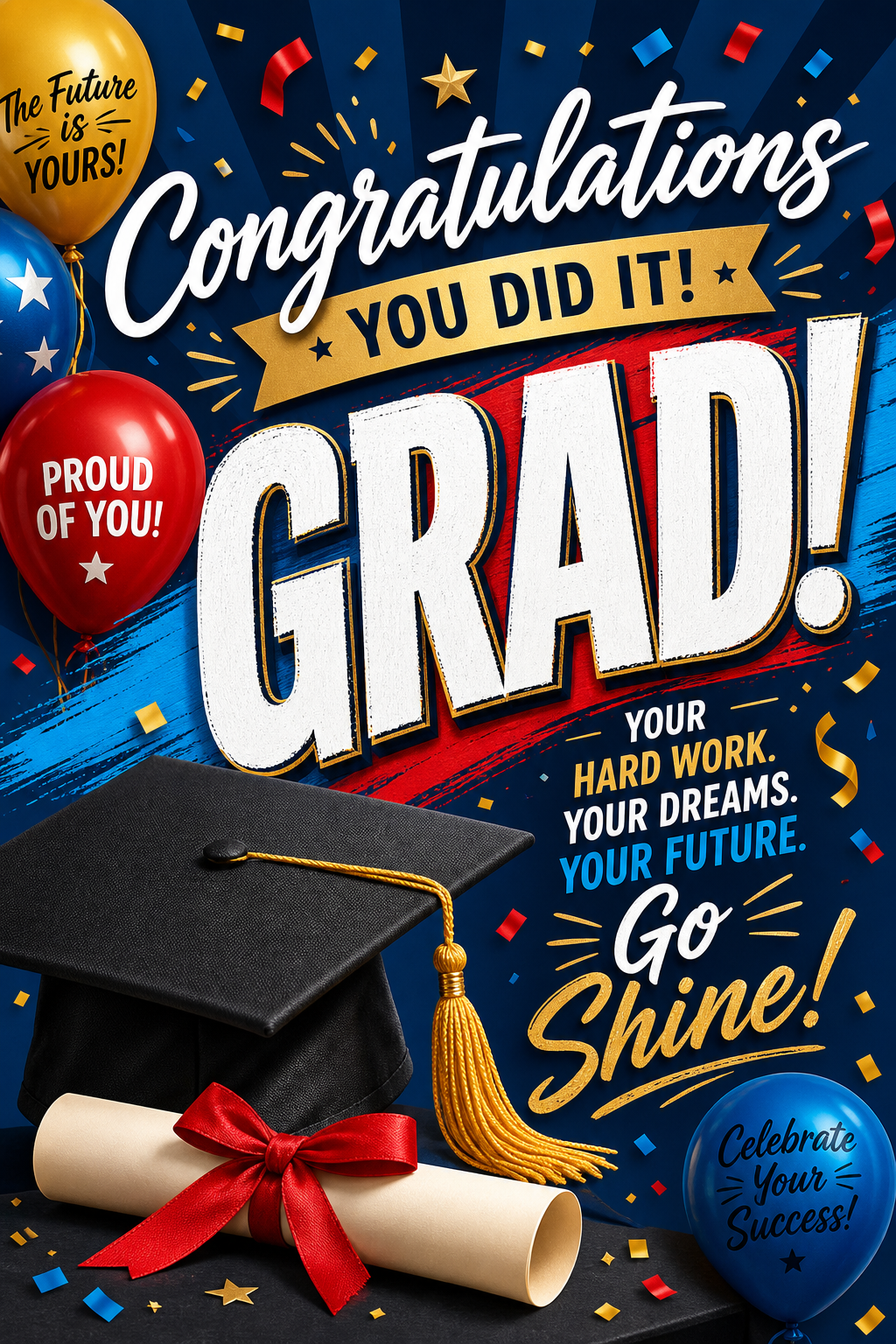 Graduate Card — vibrant style card design