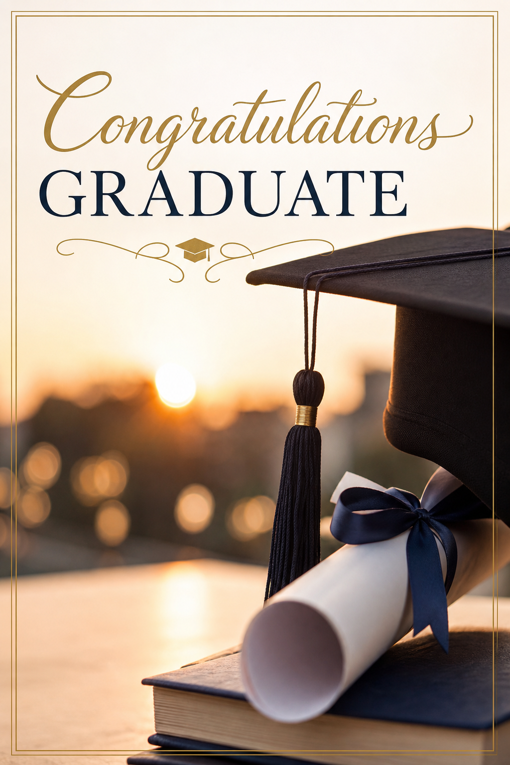 Graduate Card — photo-realistic style card design