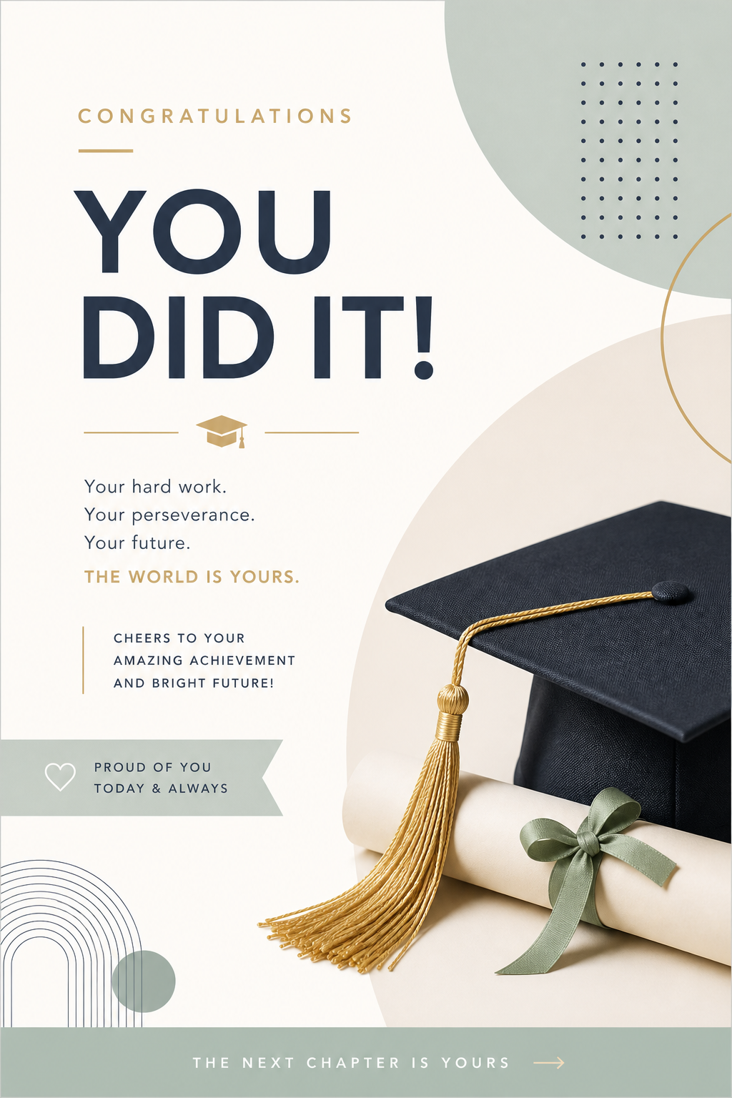 Graduate Card — modern style card design