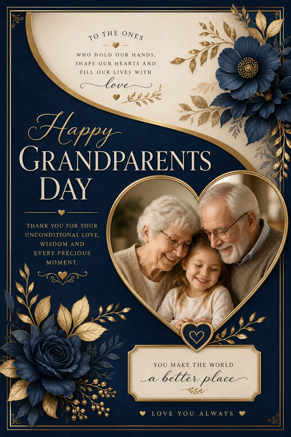 Grandparents Day Card — elegant style card design