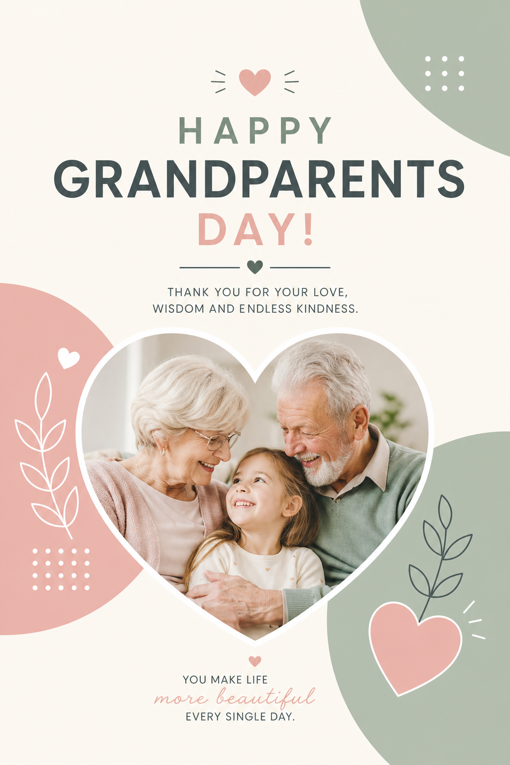 Grandparents Day Card — modern style card design