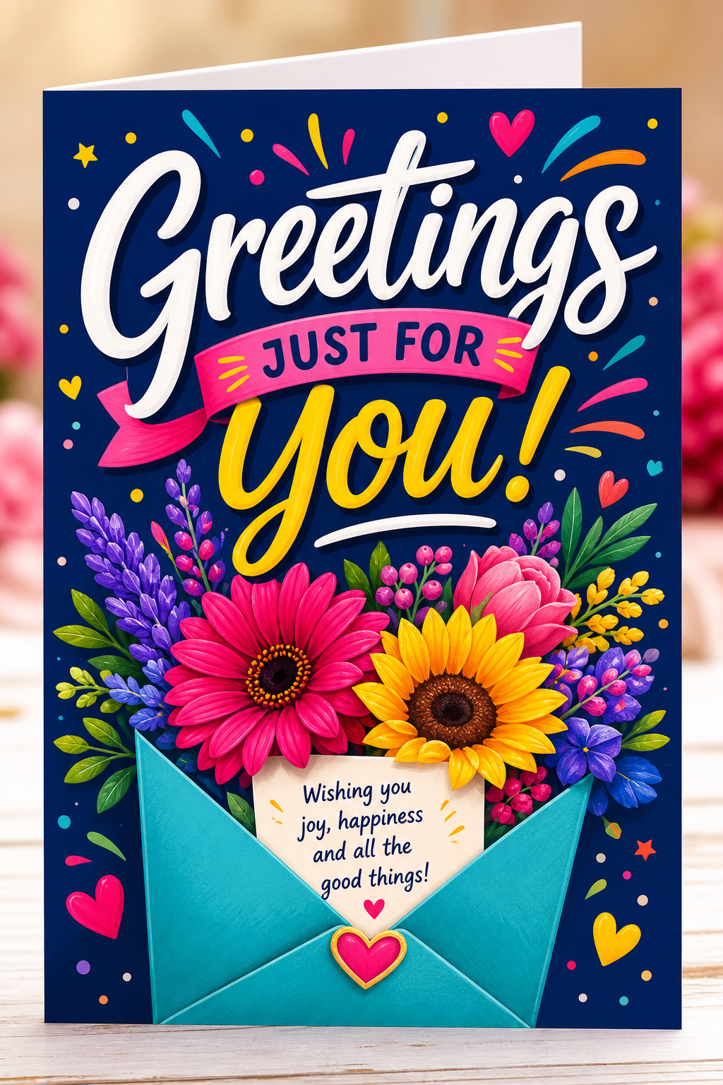 Greetings Card — vibrant style card design