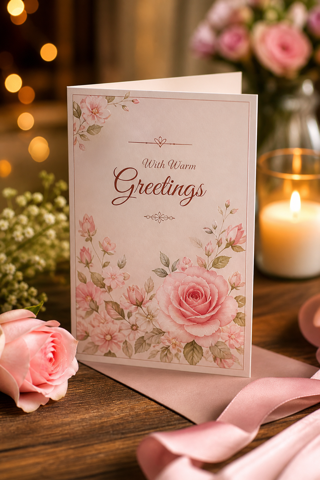 Greetings Card — photo-realistic style card design