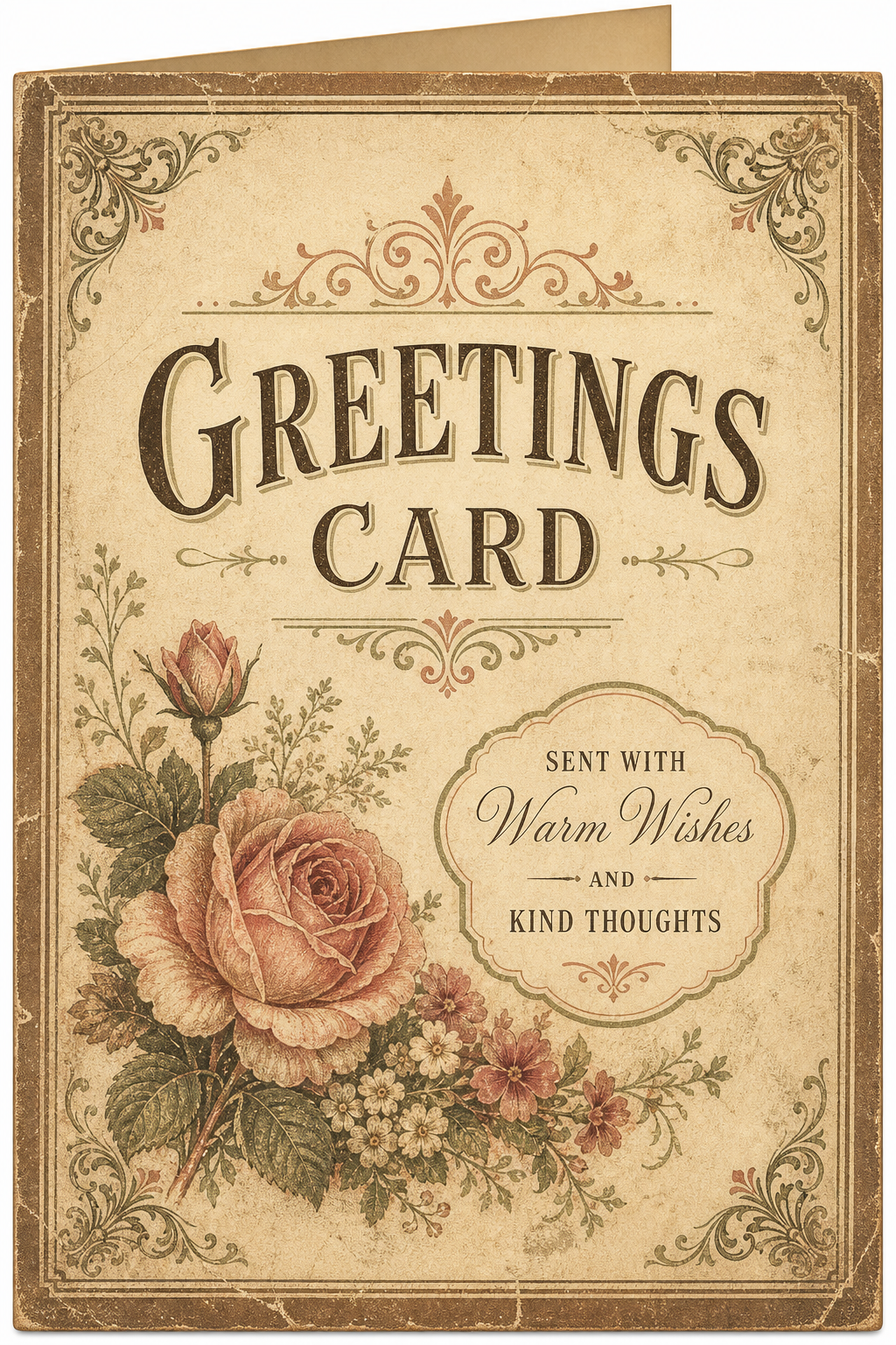 Greetings Card — vintage style card design