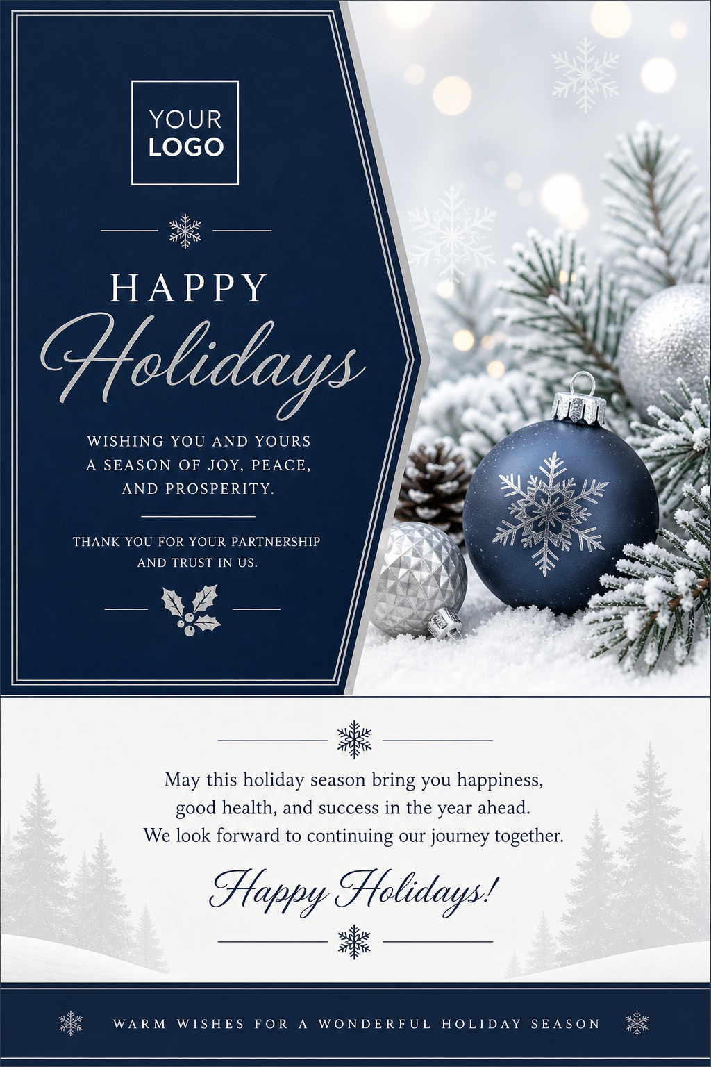 Holiday Card — corporate style card design