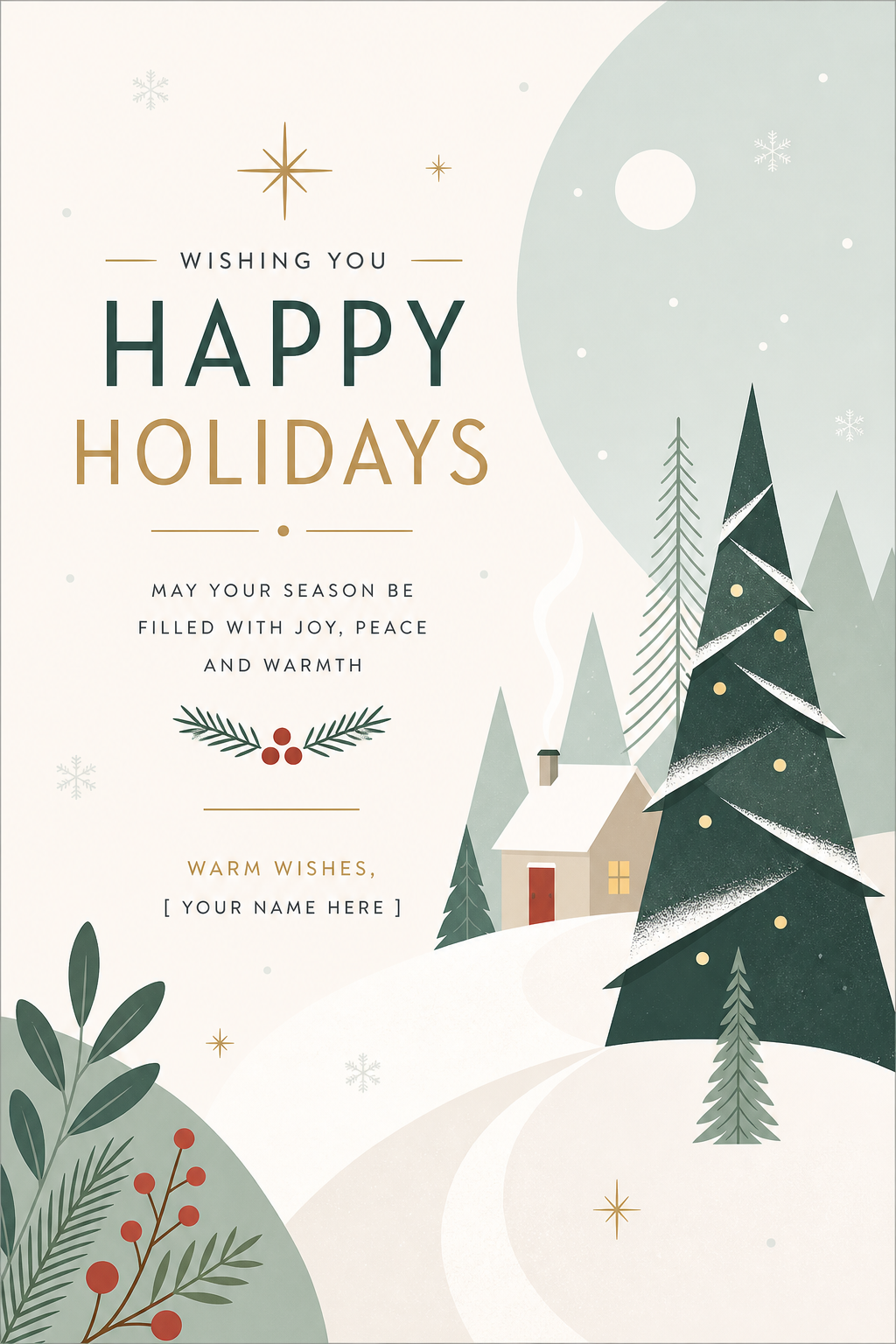 Holiday Card — modern style card design