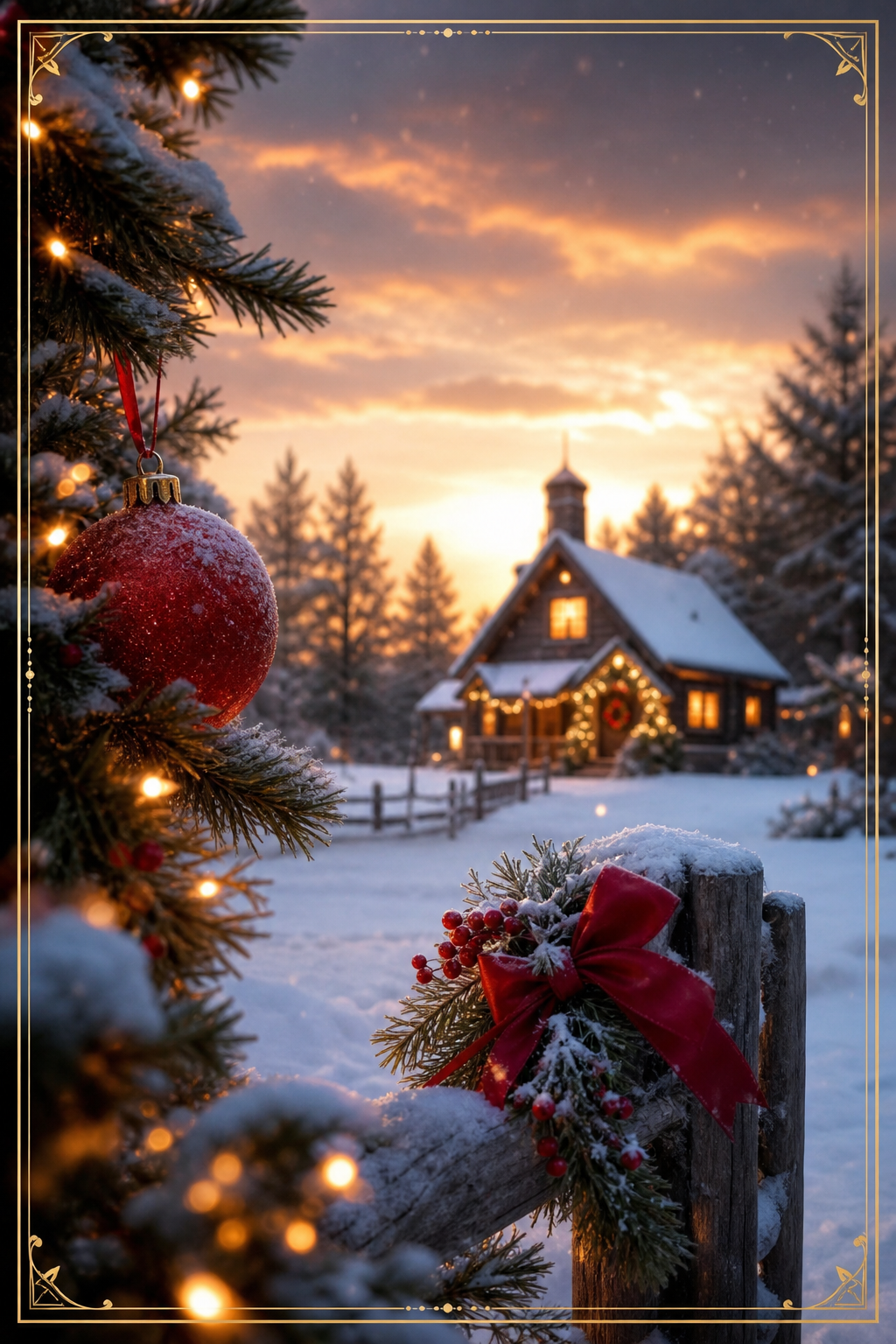 Holiday Card — photo-realistic style card design