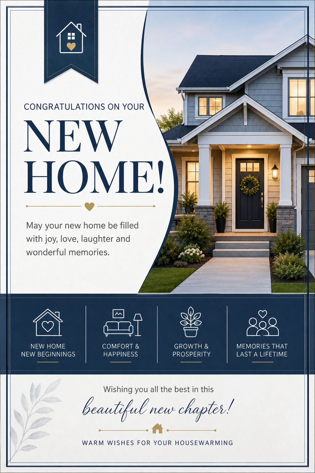 Housewarming Card — corporate style card design