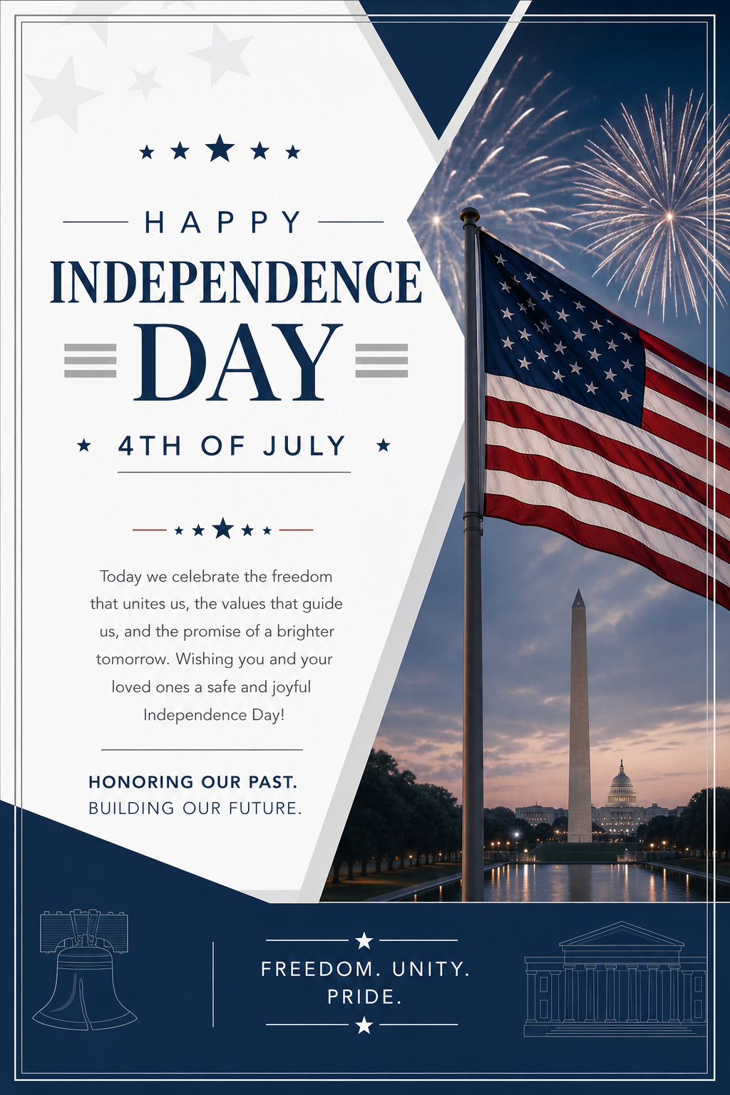 Independence Day Card — corporate style card design