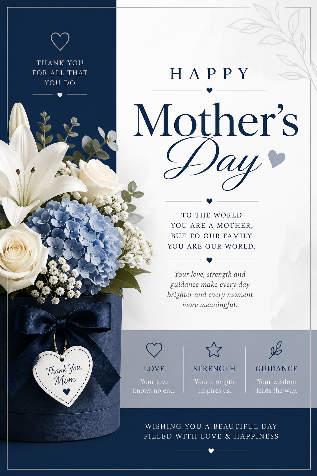 Mother's Day Card — corporate style card design