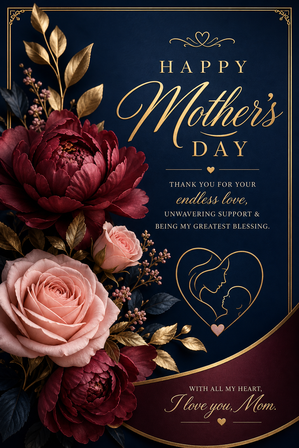 Mother's Day Card — elegant style card design