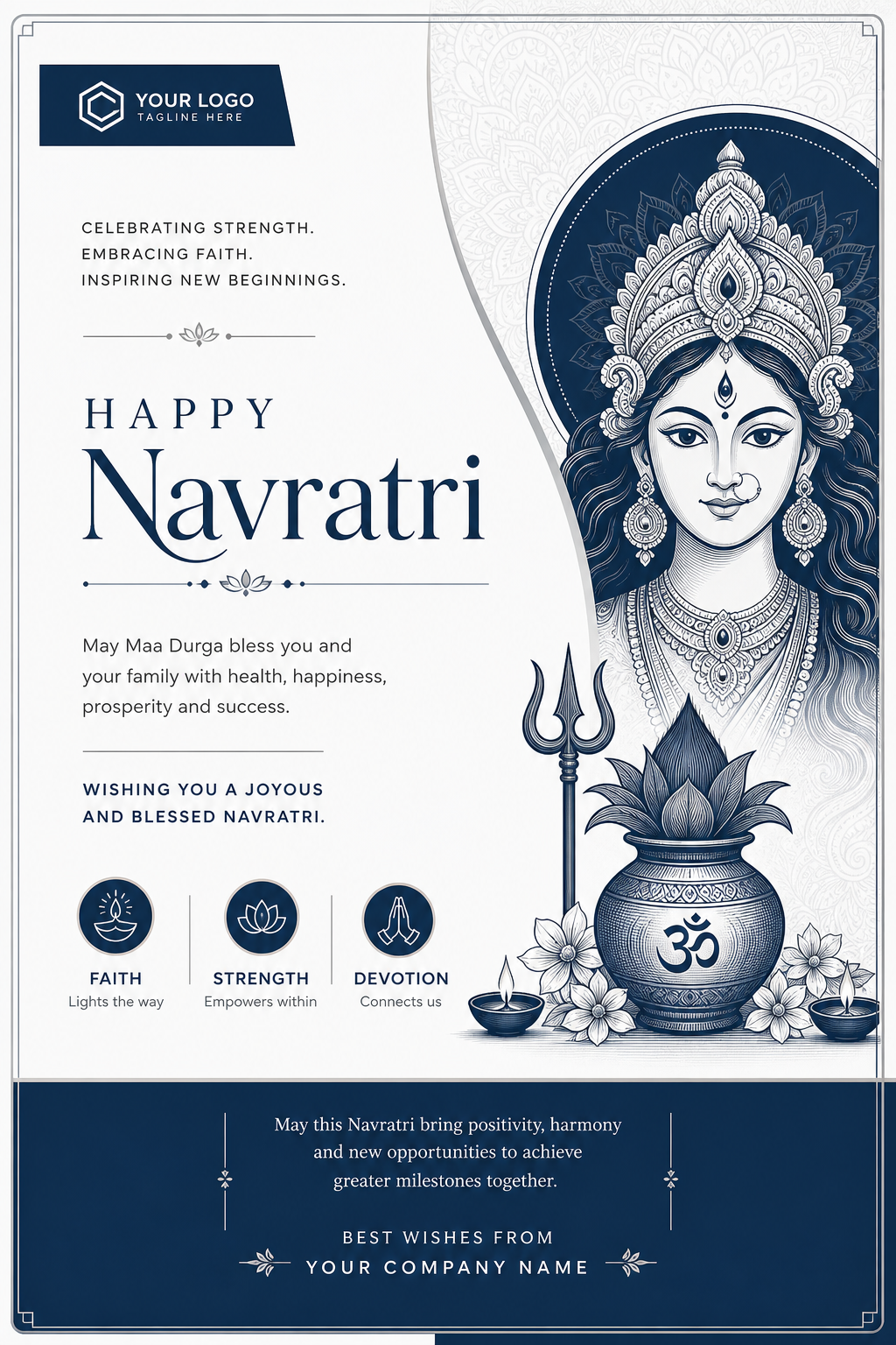 Navratri Card — corporate style card design