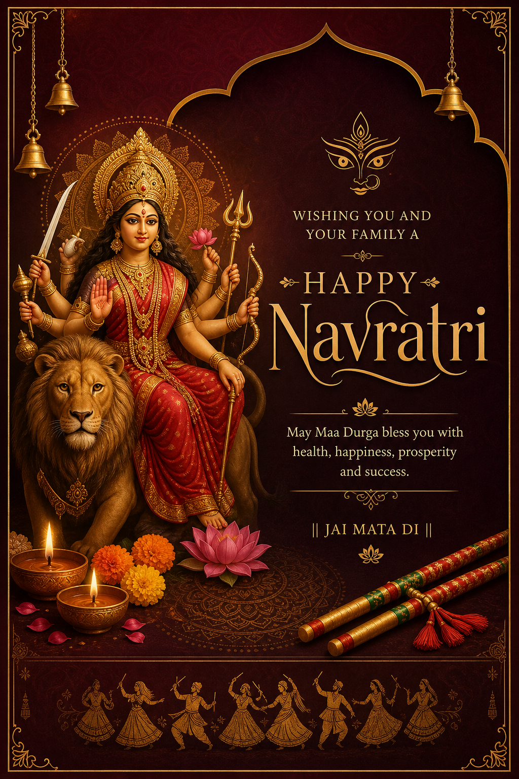 Navratri Card — elegant style card design
