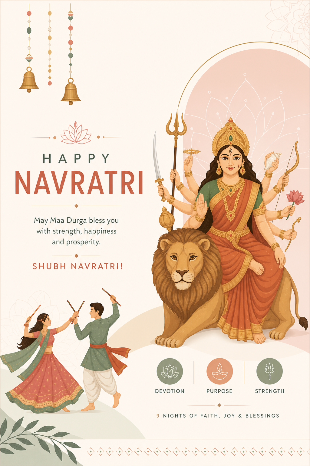 Navratri Card — modern style card design