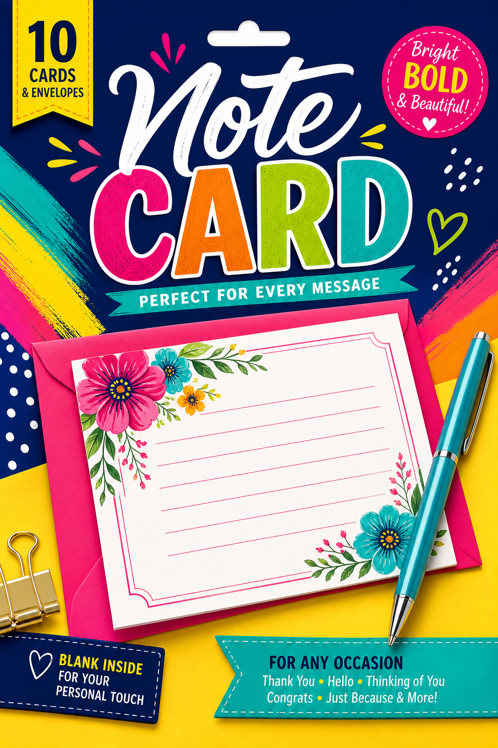 Note Card — vibrant style card design