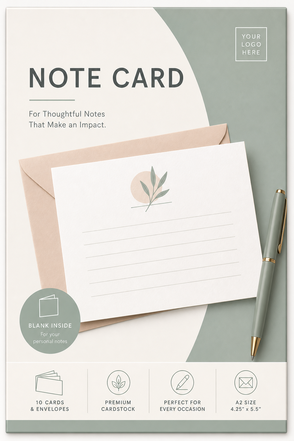 Note Card — modern style card design