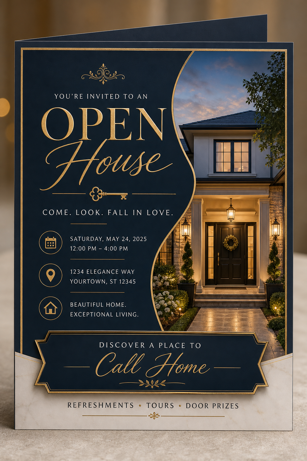 Open House Card — elegant style card design