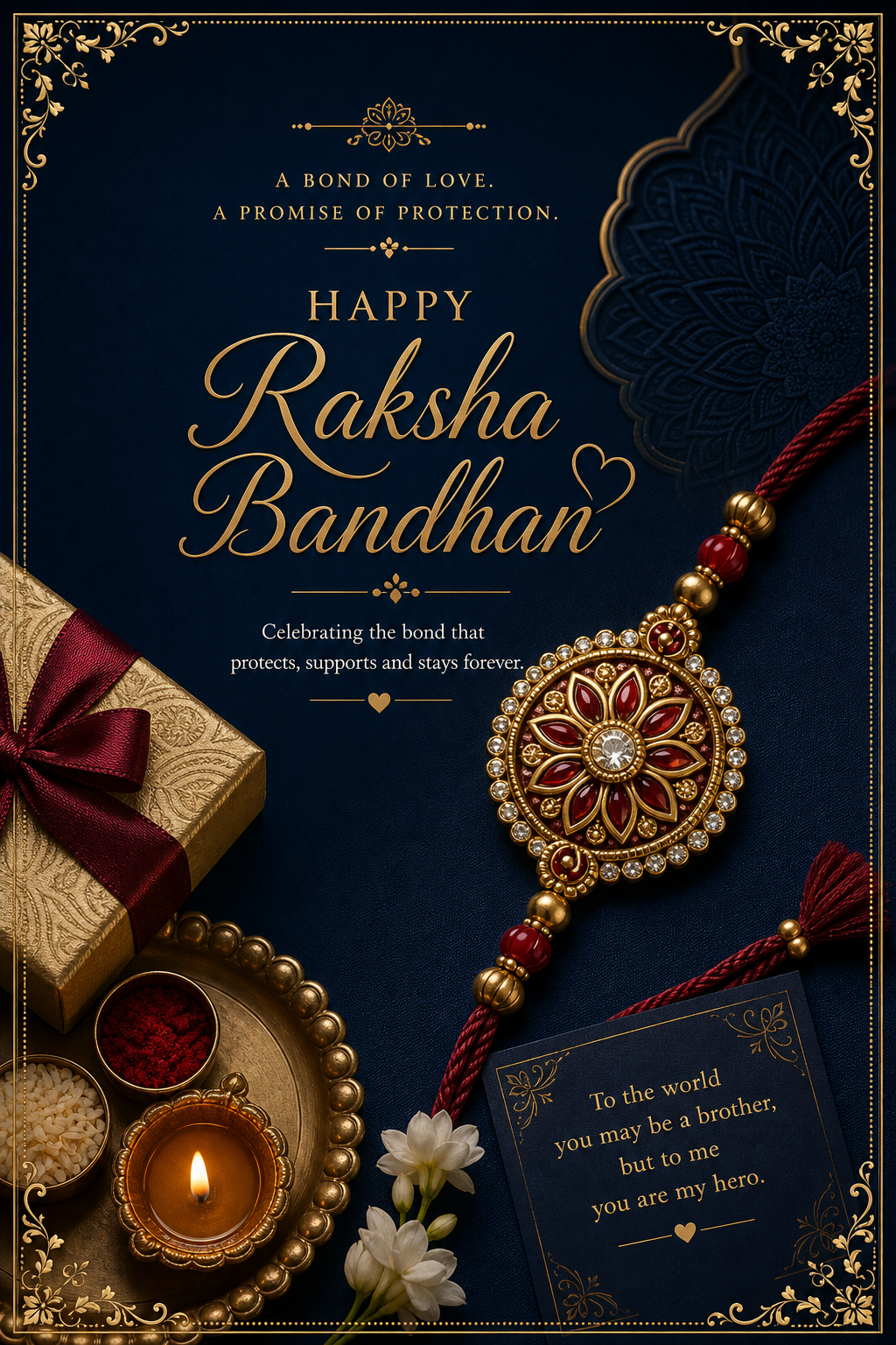 Raksha Bandhan Card — elegant style card design