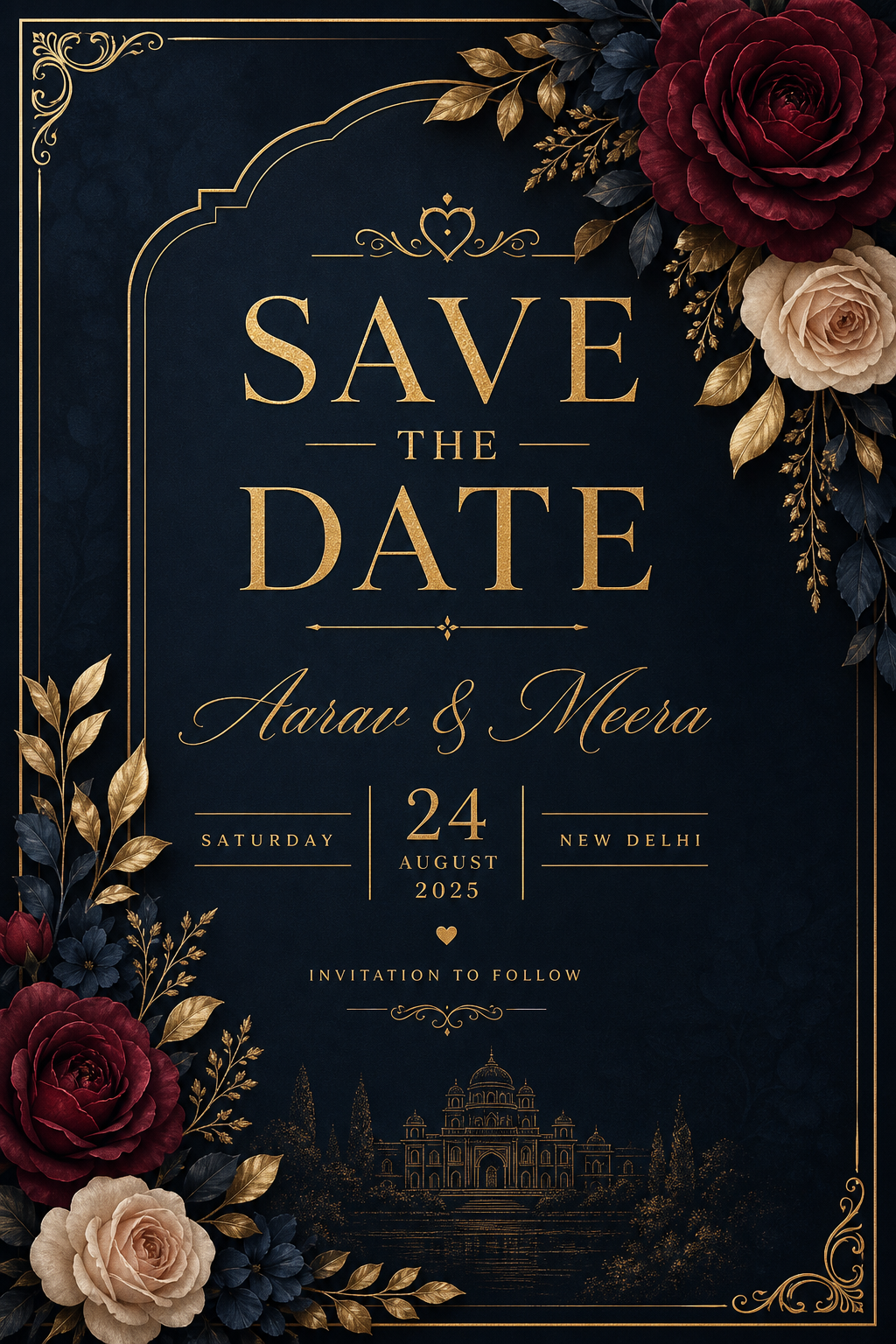 Save The Date Card — elegant style card design