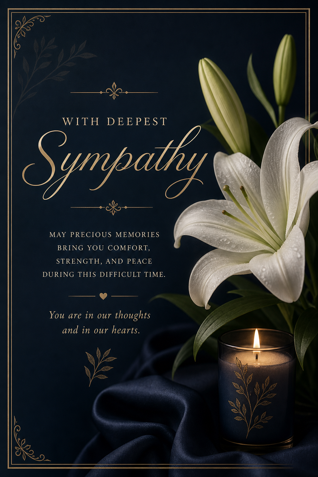 Sympathy Card — elegant style card design