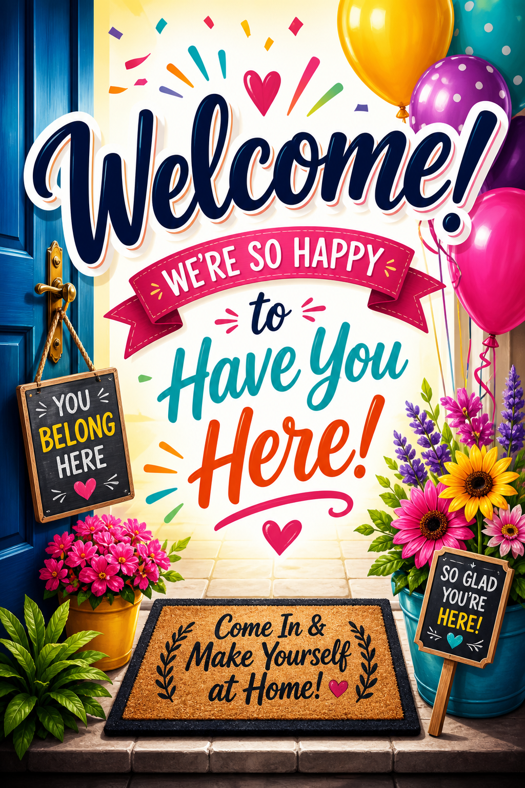 Welcome Card — vibrant style card design