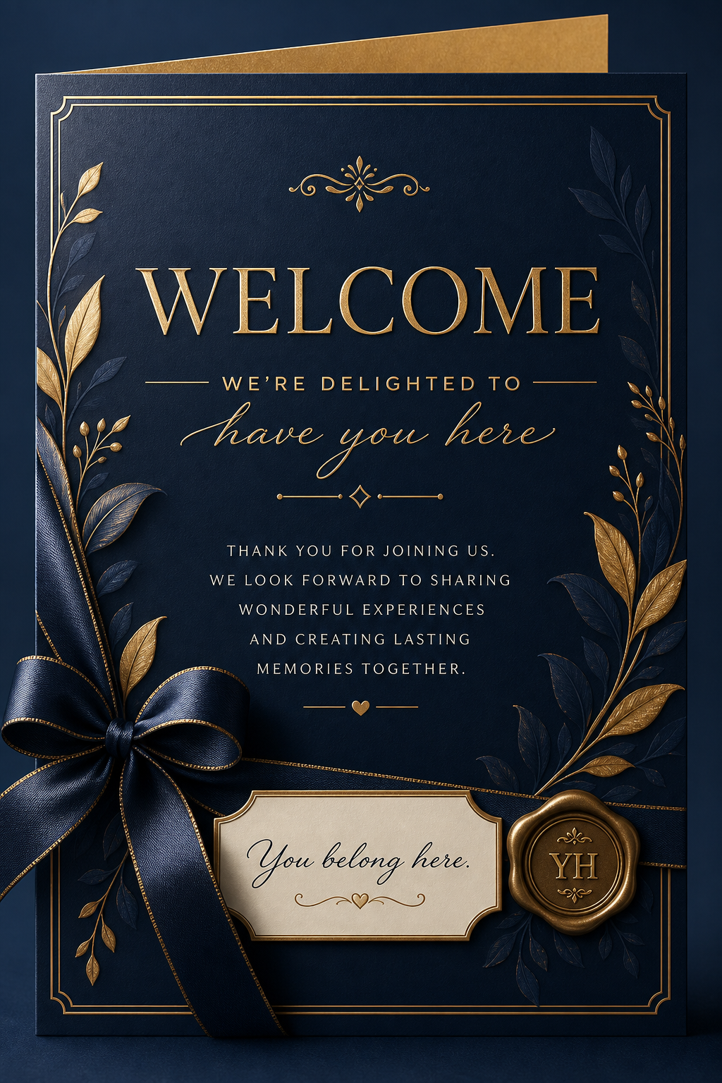Welcome Card — elegant style card design