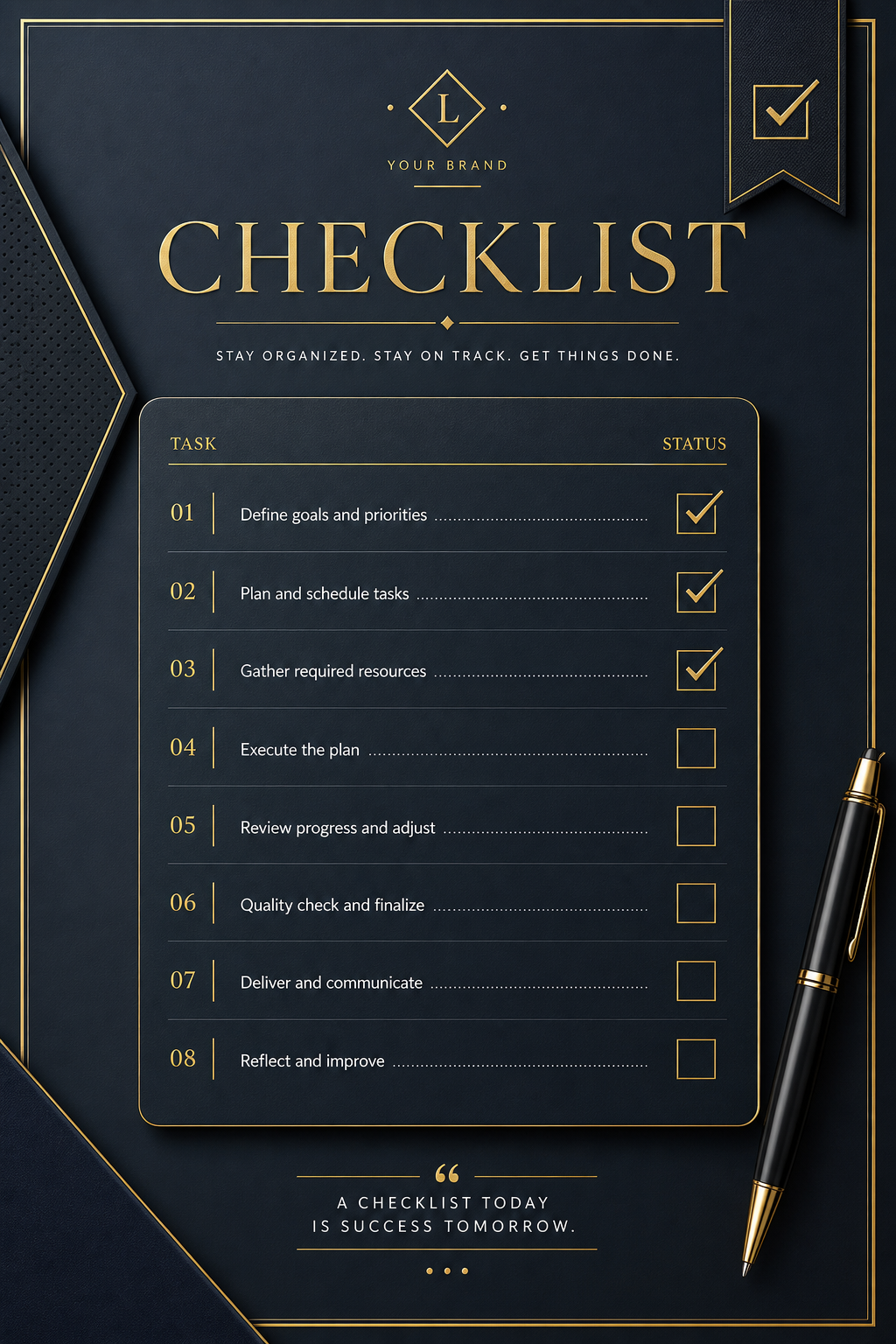 Checklist — elegant style checklist