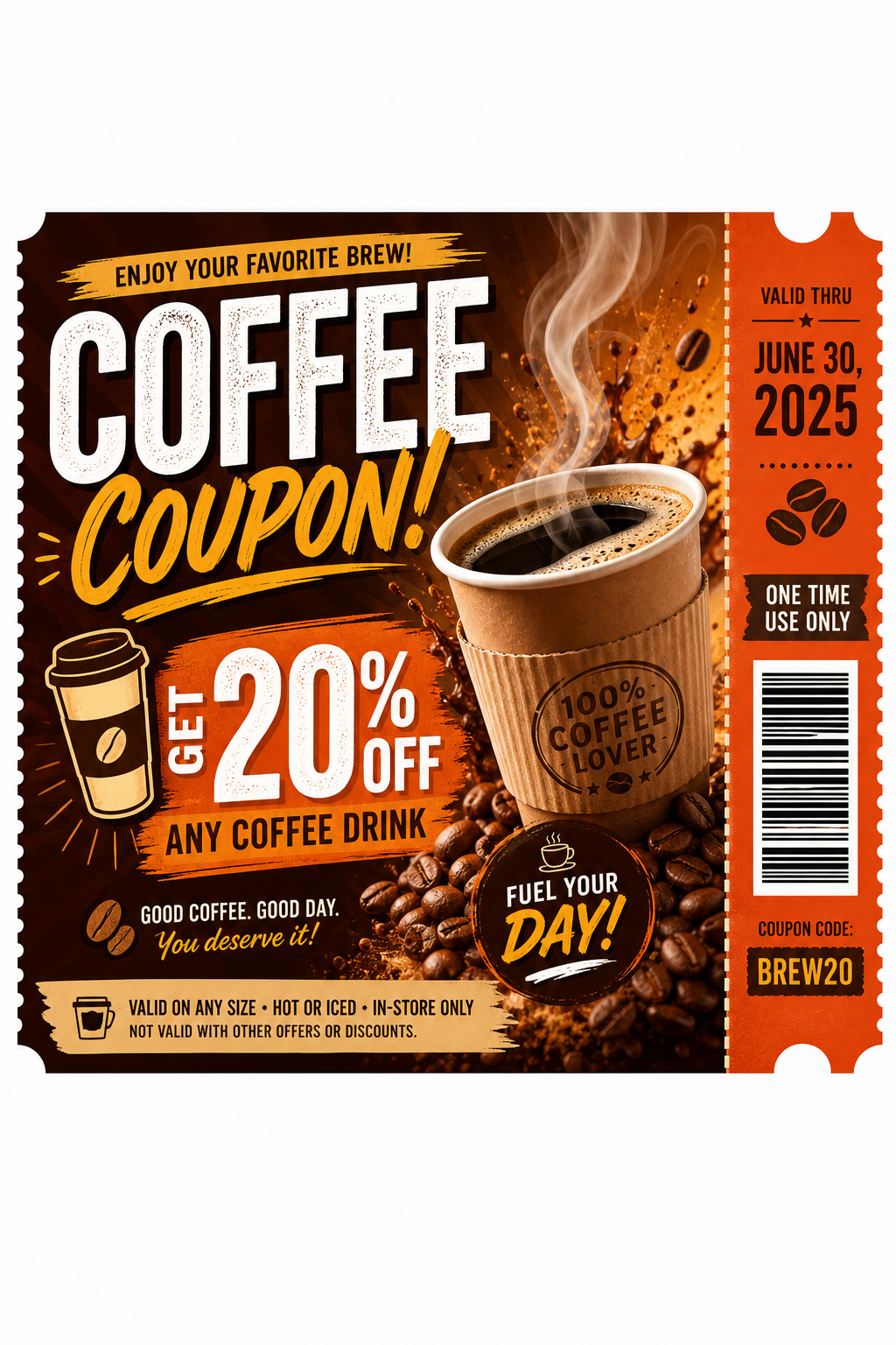Coffee Coupon — vibrant style coupon