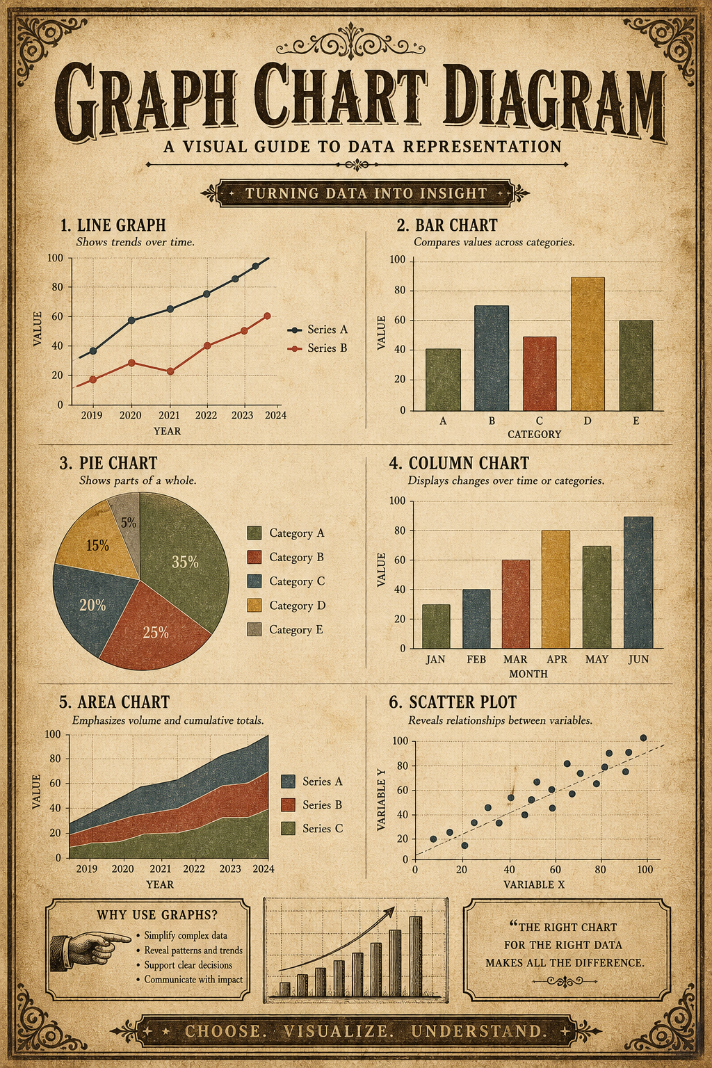 Graph Chart Diagram — vintage style diagram