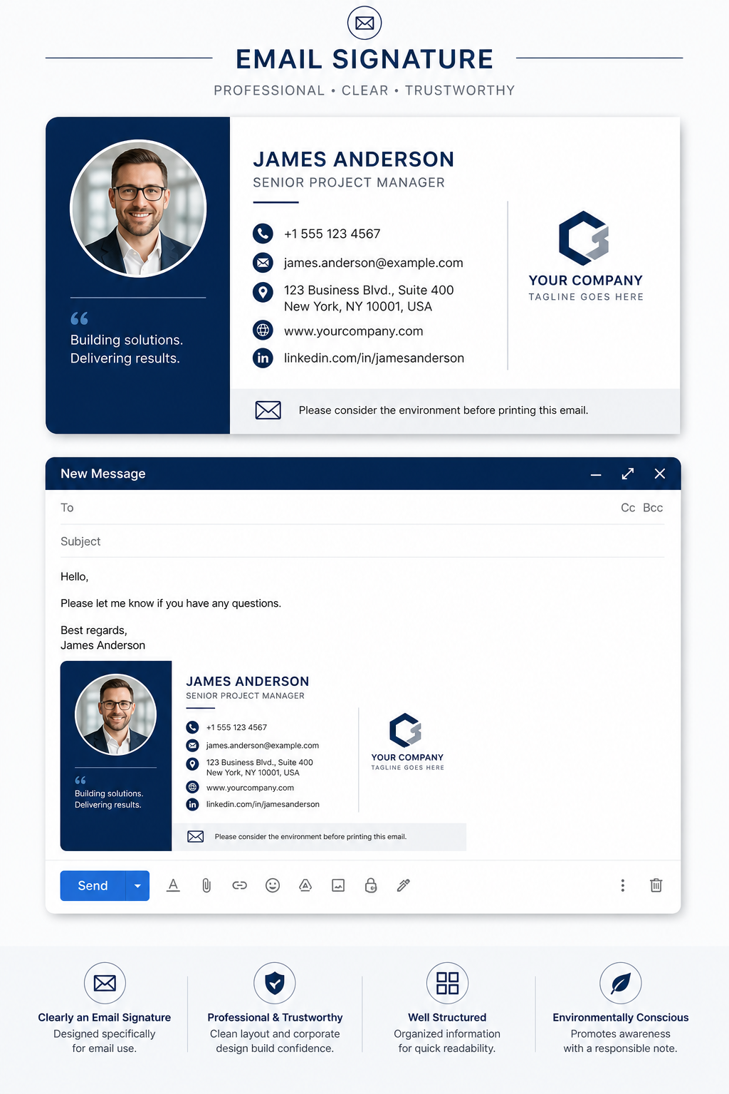 Email Signature — corporate style email signature