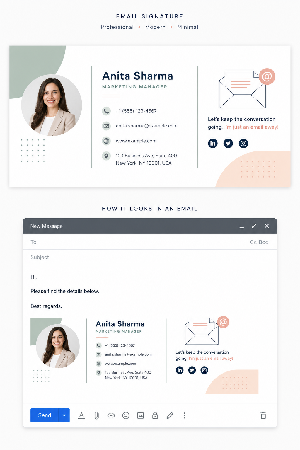 Email Signature — modern style email signature