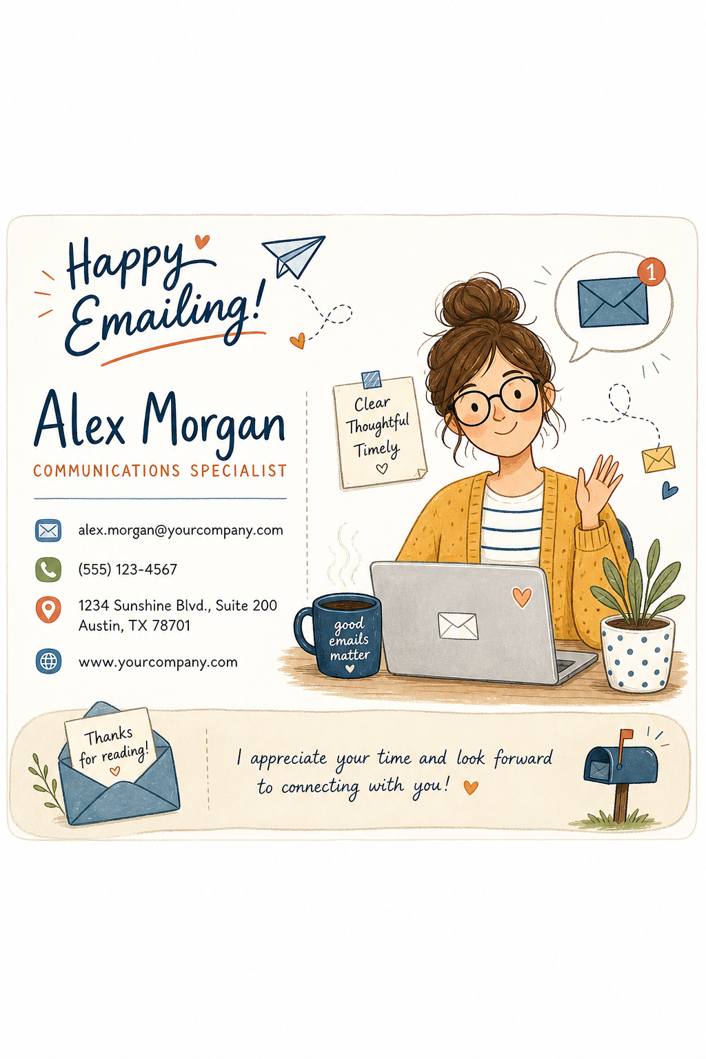 Email Signature — illustration style email signature