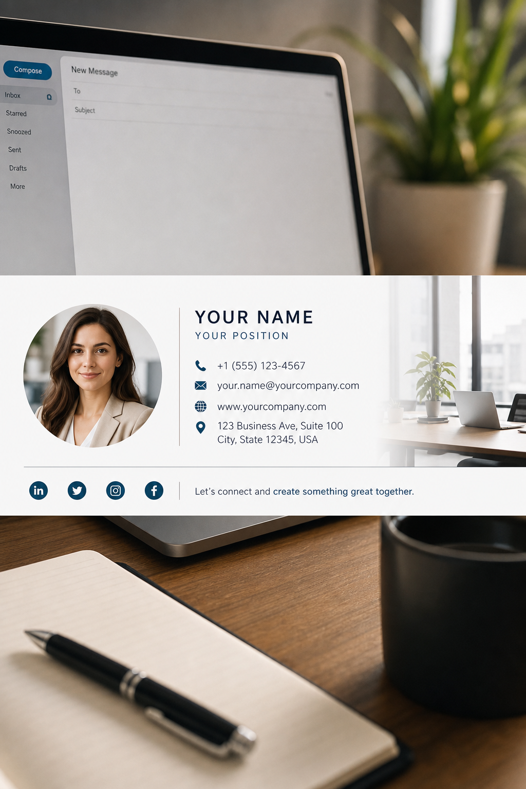 Email Signature — photo-realistic style email signature