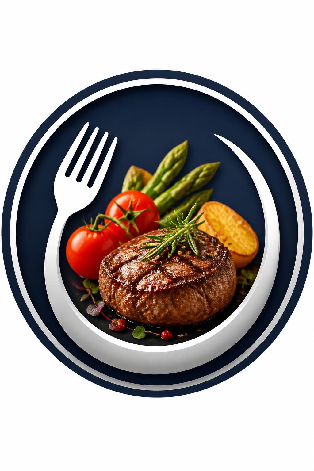 Food Favicon — corporate style favicon design, featuring gourmet dish photography, fresh ingredients, warm appetizing tones