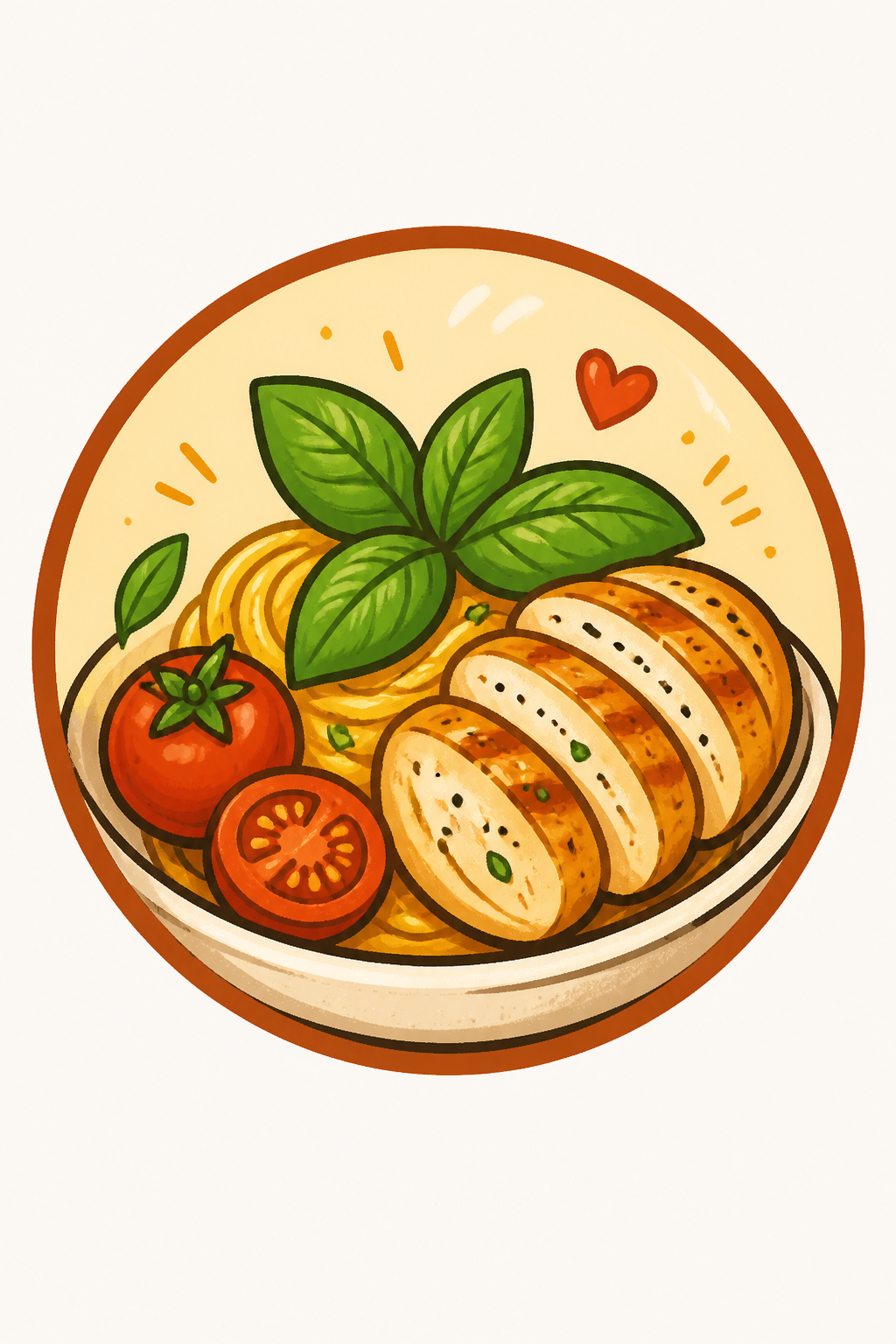 Food Favicon — illustration style favicon design, featuring gourmet dish photography, fresh ingredients, warm appetizing tones