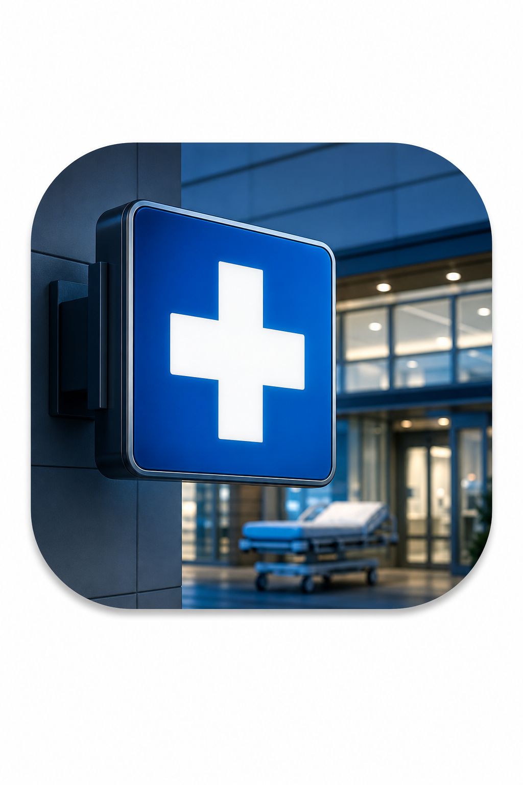 Hospital Favicon — photo-realistic style favicon design