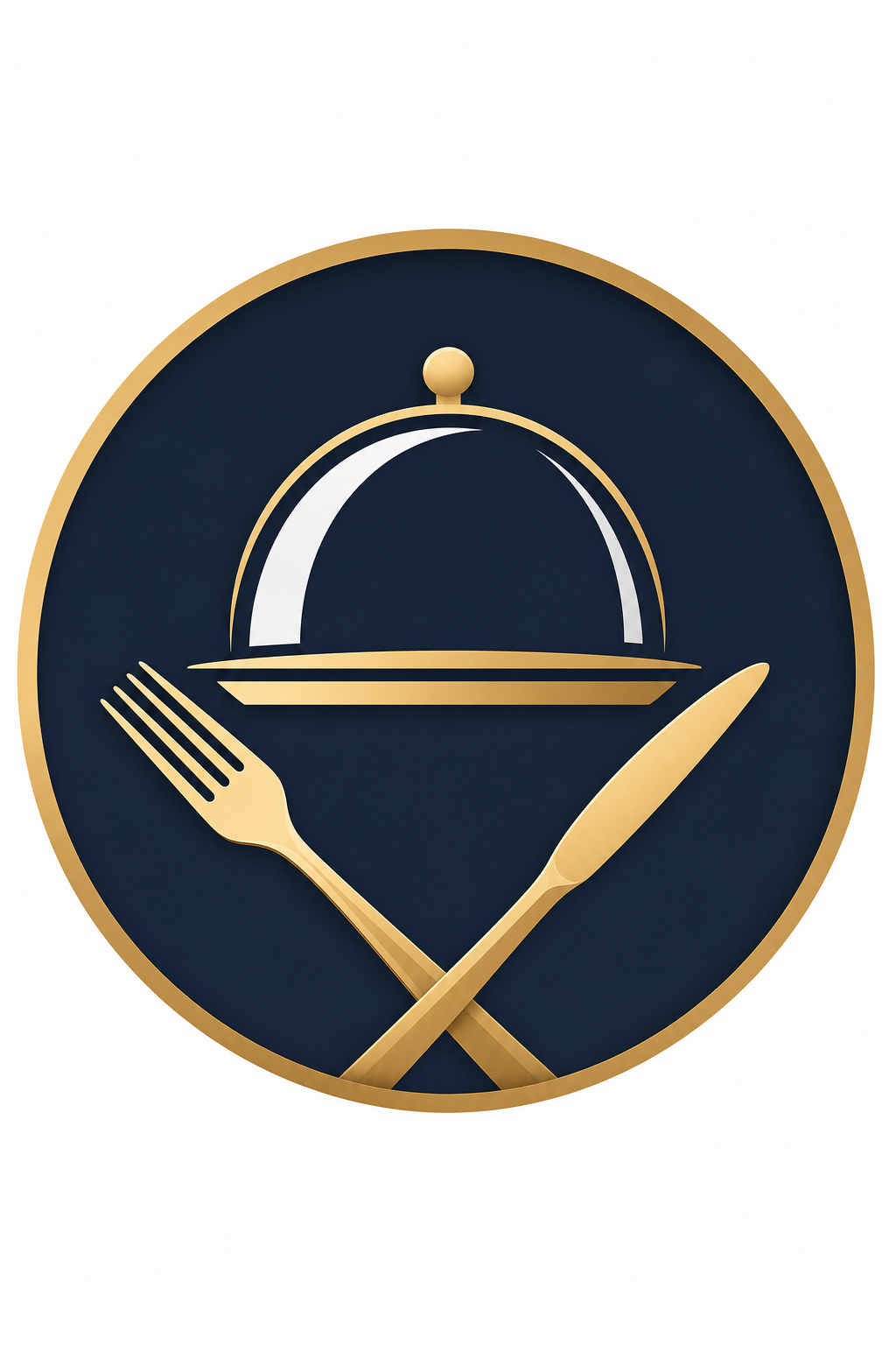 Restaurant Favicon — corporate style favicon design, featuring culinary imagery, fine dining, elegant typography, warm gold tones