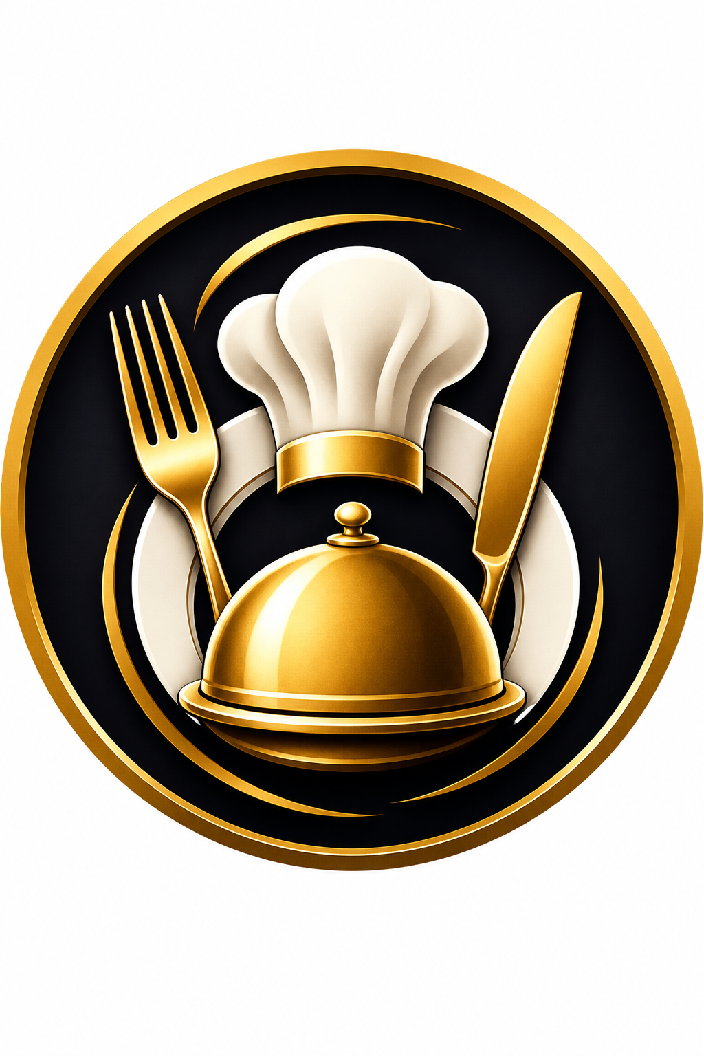 Restaurant Favicon — vibrant style favicon design, featuring culinary imagery, fine dining, elegant typography, warm gold tones