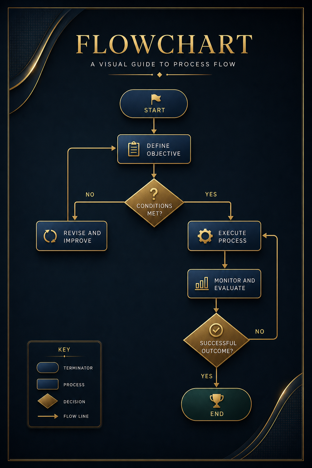 Flowchart — elegant style flowchart