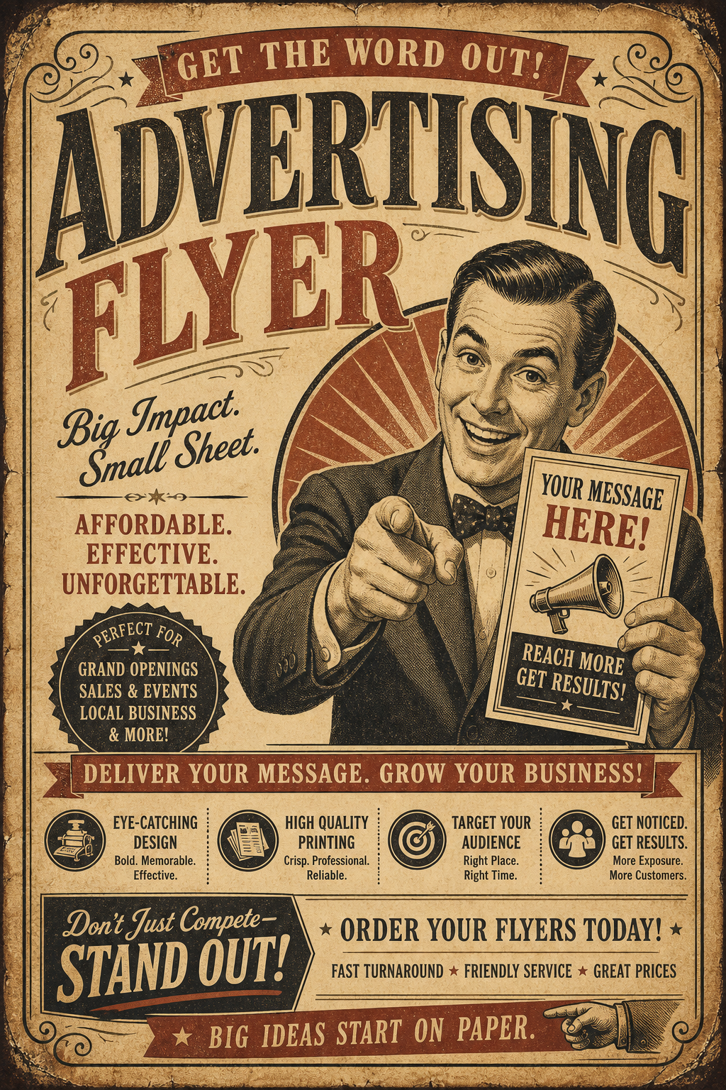 Advertising Flyer — vintage style flyer