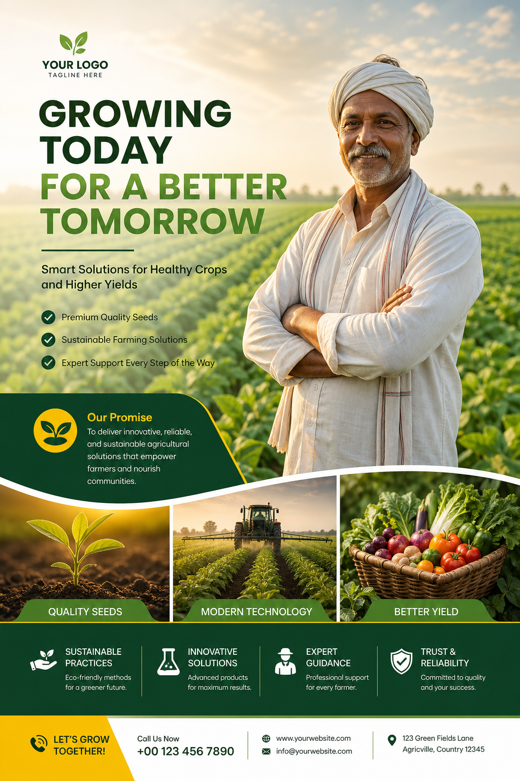 Agriculture Flyer — photo-realistic style flyer