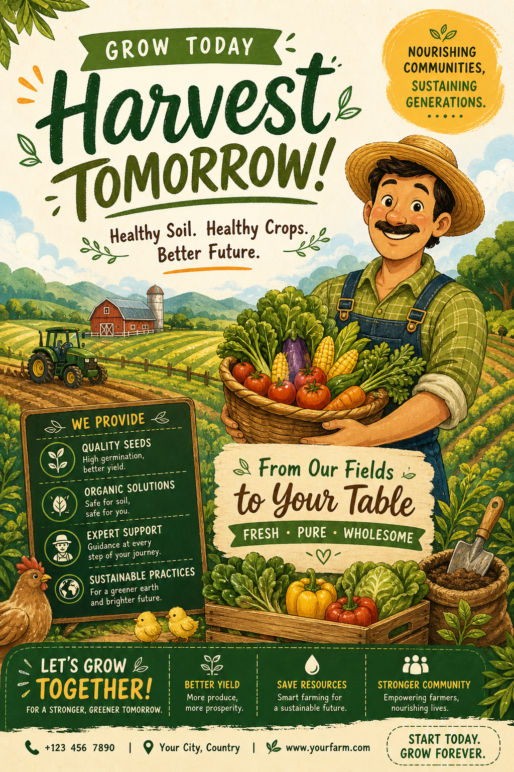 Agriculture Flyer — illustration style flyer